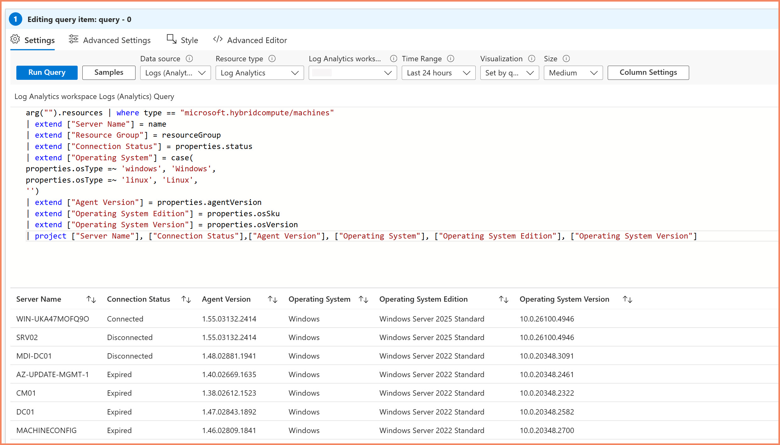 Azure Workbook using ARG function with Logs data source