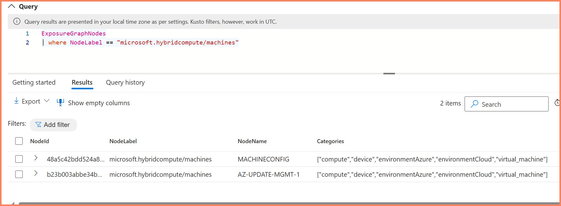 Defender XDR portal showing Arc servers